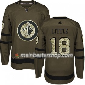Winnipeg Jets Bryan Little 18 Adidas 2017-2018 Camo Grün Trikot Authentic - Herren